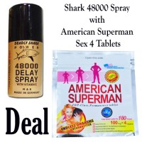 Shark 48000 Delay Spray with American Superman Tablets